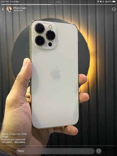 iPhone 13 pro max PTA-APPROVED 256 GB dual sim approved