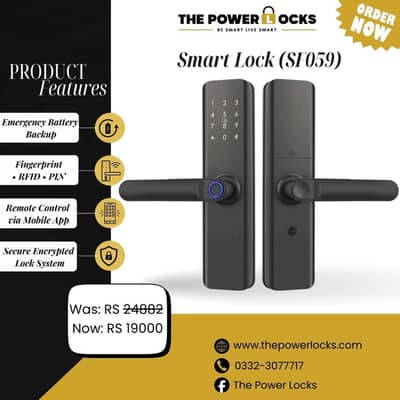 New Branded Biometric Lock, Imported Smart Digital,Security Door Lock