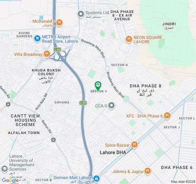 TASK EST OFFER : 1 Kanal Plot On 70ft Road V Block Near Park Top Location In Phase 8 DHA