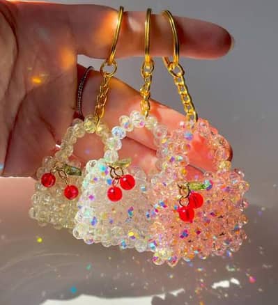 ladies bag keychain