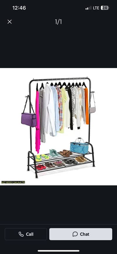 Unique clothes stand with shoe rack