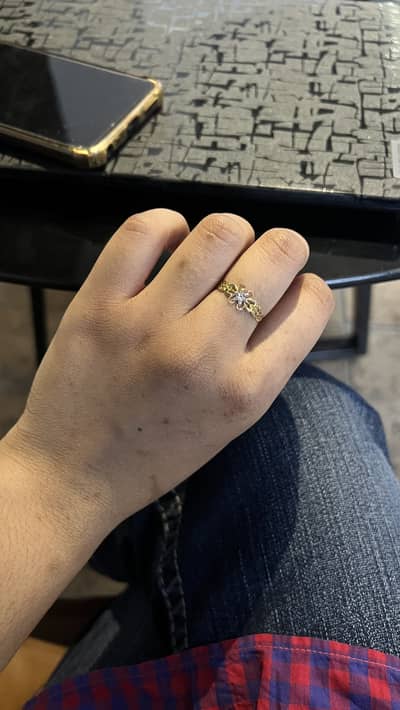 21k ladies gold ring