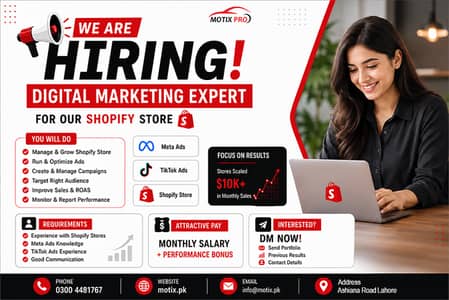Digital Marketing Expert – Shopify Store