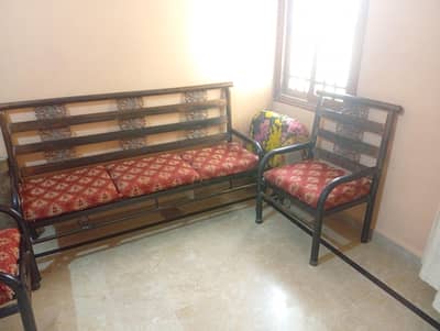 2 Five seaters iron sofa set
