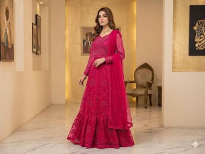 beautiful red color Maxi