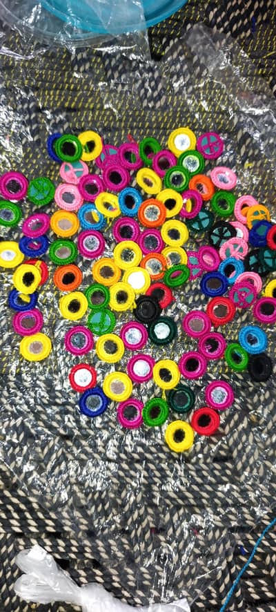 handmade wool mirror crochet rings 03020873155