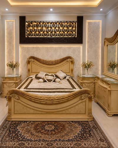 Luxury Modern Wooden Bedroom Set For Sale