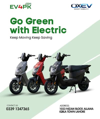 OXEV Smart Electric Scooters Red Grey & Black Visit Lahore Showroom EV