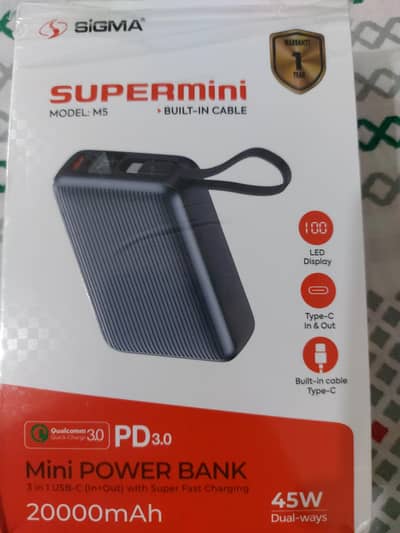 Sigma 20,000 mah brand new