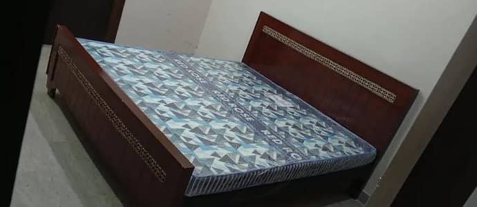 wooden king size bed & king size mattress