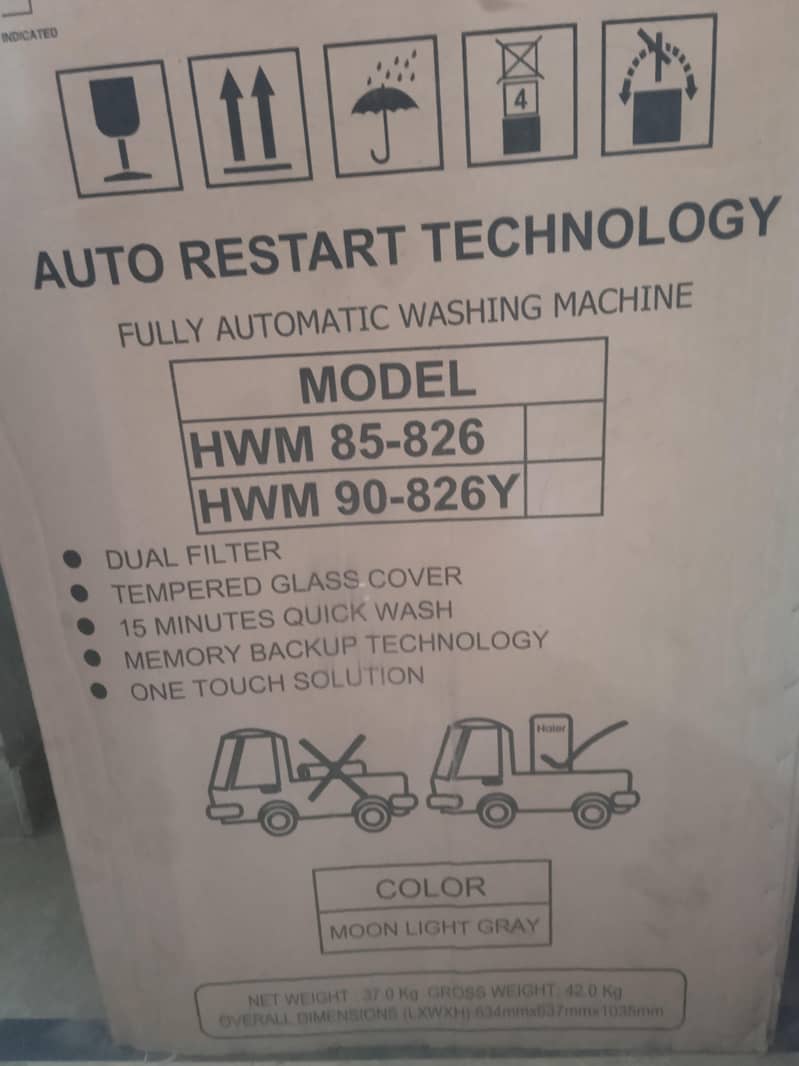 Haier Fully Automatic Washing Machine HWM 85-826 | Twin Drum Style 1