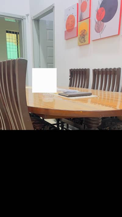 Premium Pure Tali Wood 6-Seater Dining Table Set (Excellent Condition)