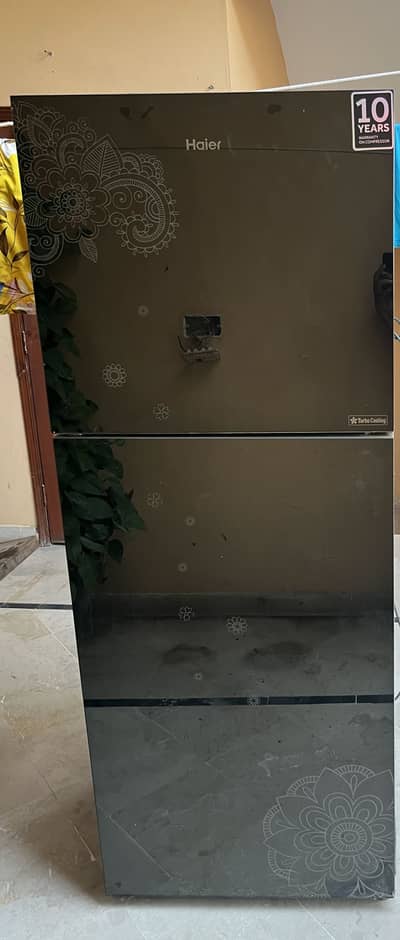 Haier glass door fridge