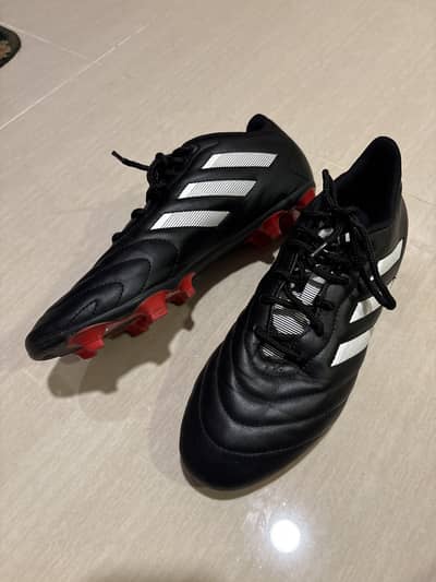 Adidas Original Football Shoes FG Black/Red Size 42 (UK 8)  New