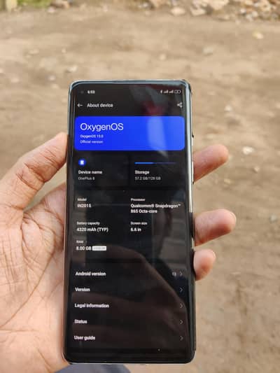 One plus 8/ 8 128 Dual sim pta approved only back break