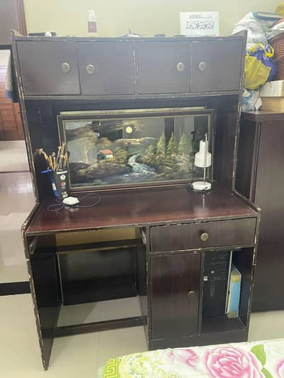 Wooden Computer & Study Desk with Storage