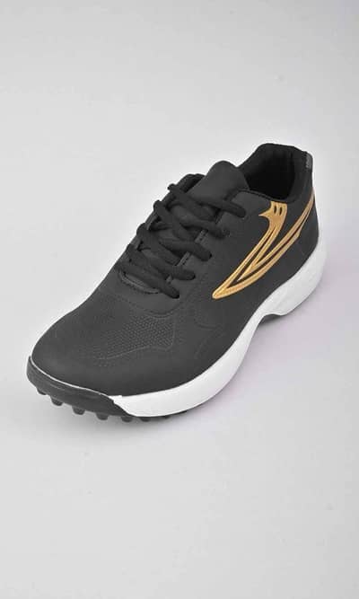 Stylish Durable Sports Shoes Black Gold pakistan