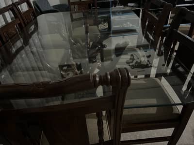 Pure tali Dining table with 8 mm glass