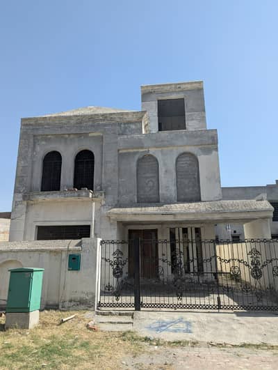 Grey Structure of 10 Marla House Available For Sale In Johar Block Sector E Bahria Town Lahore