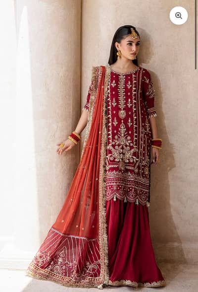 REDDISH MAROON ZARPOSH DRESS
