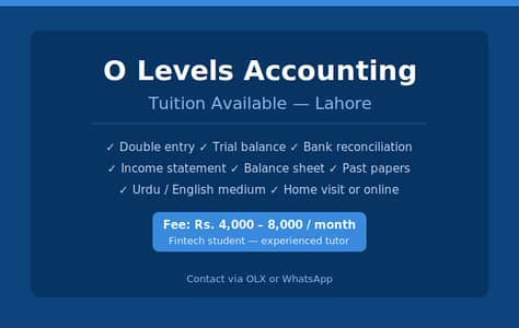O Levels Accounting Tuition