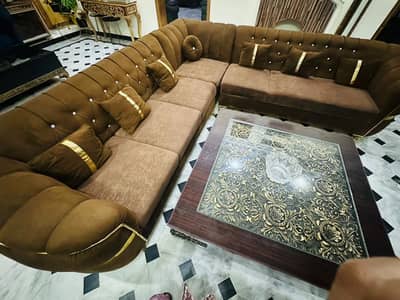 L shaped sofa set
