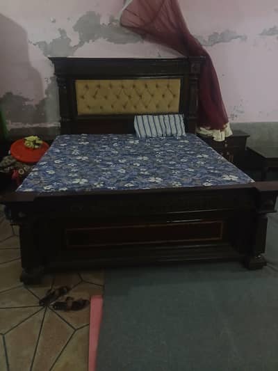 Wooden bed and  complete set