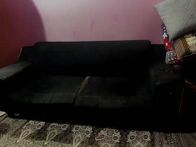 7 seater sofa set black velvet