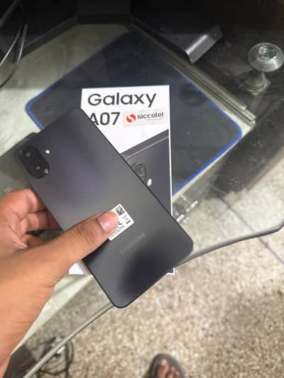 Samsung A07 4/64 with box 9 months warranty available
