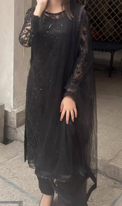 one time use dress beautiful black color 3 PC