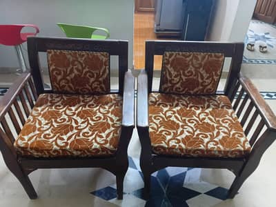 3+1+1 wooden sofa set