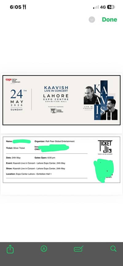 Kaavish Concert pass