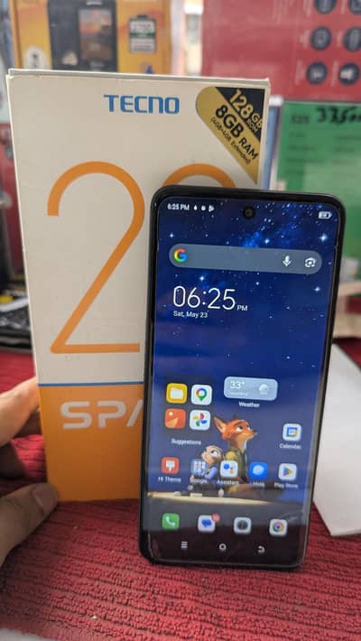 Tecno sparck 20c with box
