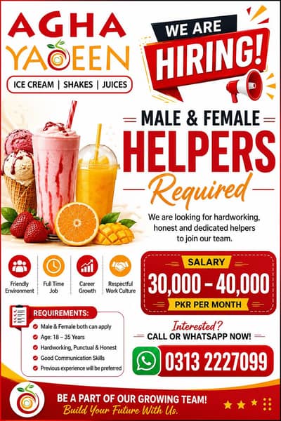 Helper's required