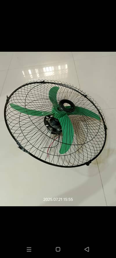 One large bracket fan