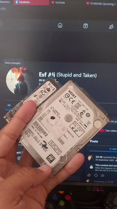 Toshiba Nvme gen 3 256gb and Hgst Hard disk 1TB