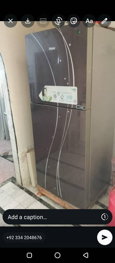 I am selling haier fridge madium size gas charage hui v ha