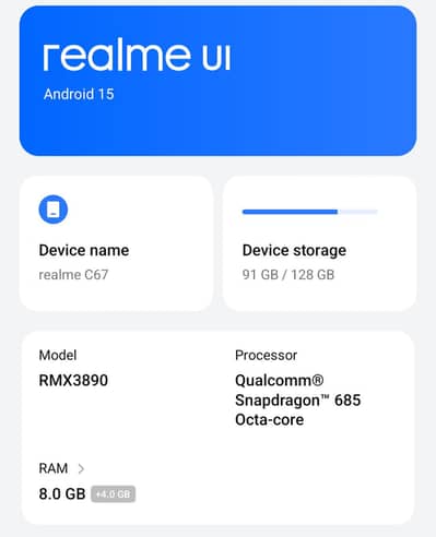 Realme C67 8 128