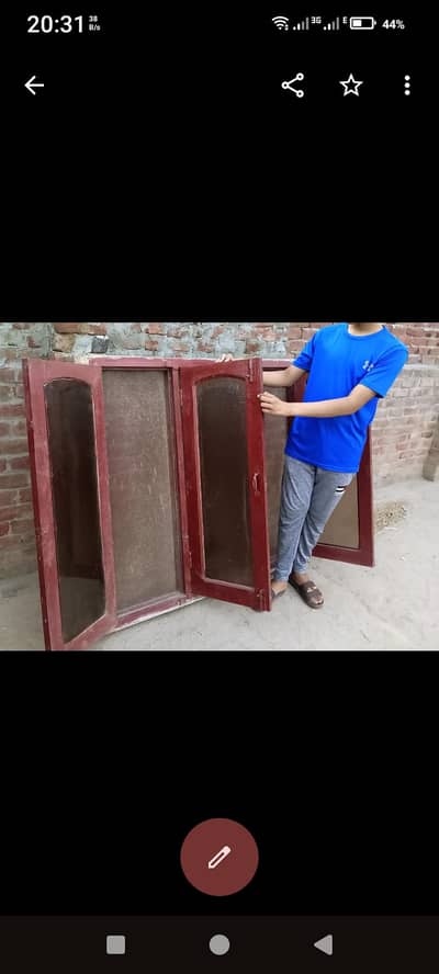 wooden window almost new