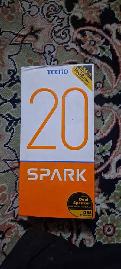 Tecno Spark 20 full box 6 month warrant 16 GB,  256 GB