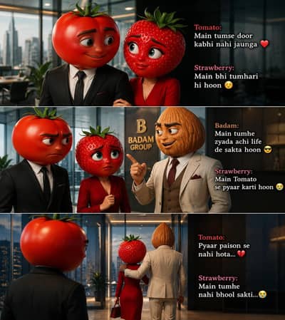fruits and vegetables cartoon storys sell