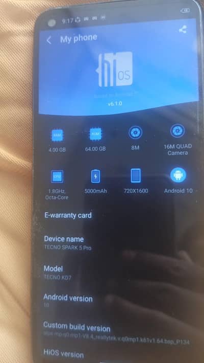 Tecno spark 5 pro 4/64