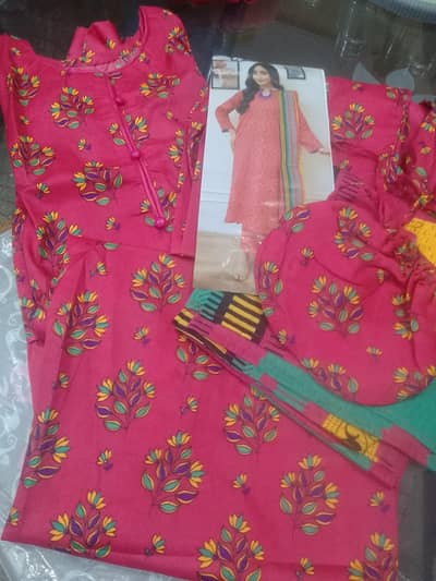 lawn 3 piece ready to wear . . 12 to 13 yearsl girls . .