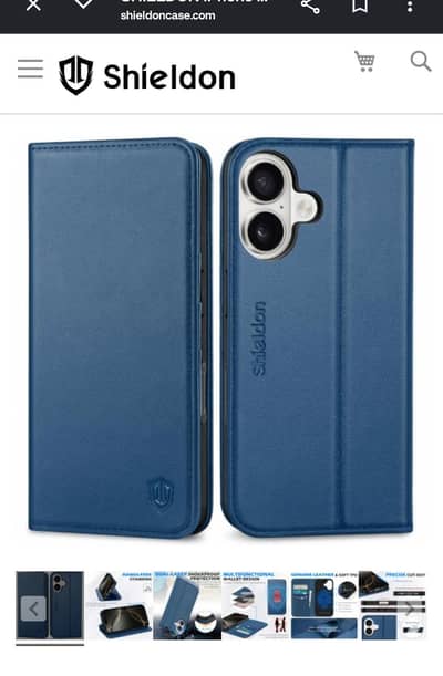 SHIELDON Genuine Leather Wallet Case for iPhone 17 (6.3")
