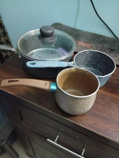 Imported Non Stick pan with glass lid