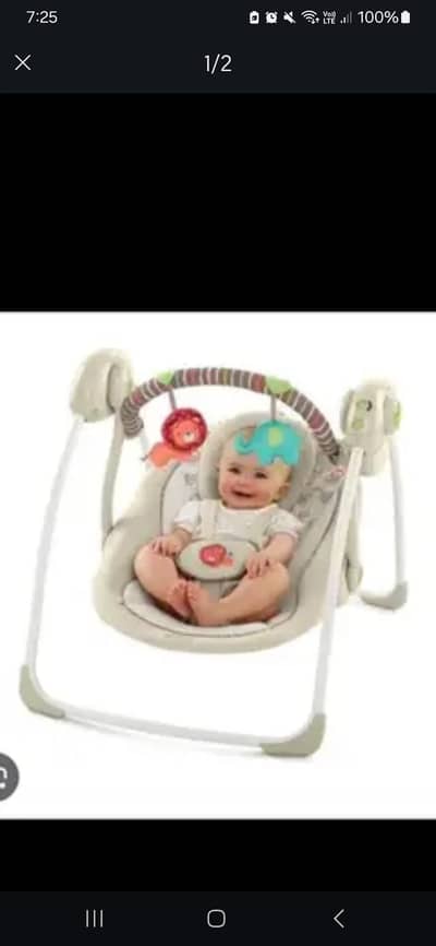ingenuity soothe n delight portable swing works with cells