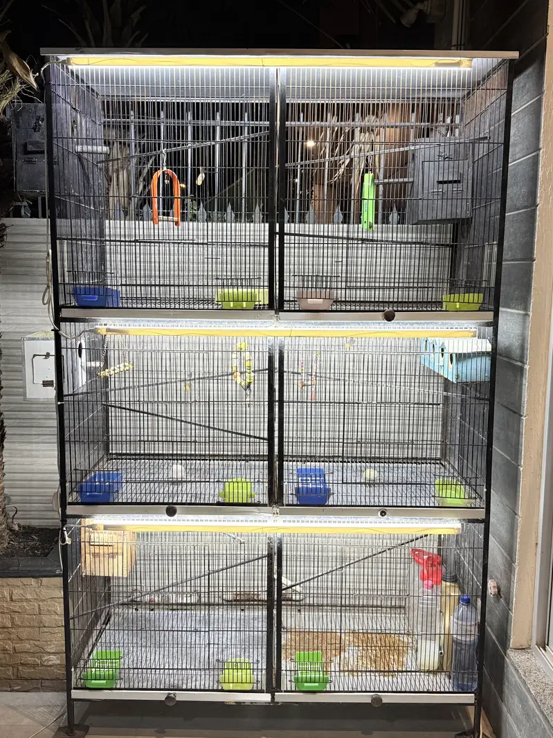 Heavy Duty Iron Bird Cage – 6 Compartments Convertible to 3 — photo 2