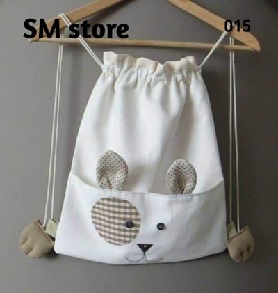Handmade Puppy Drawstring Backpack – Brand New