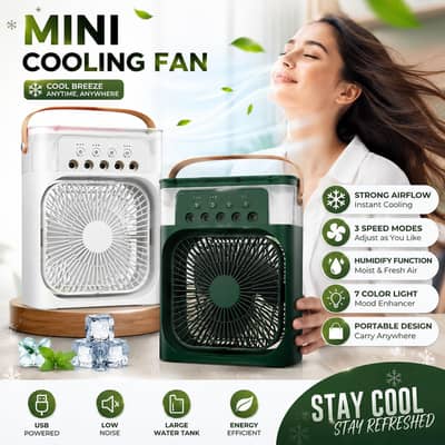 Mini Portable Air Cooler Fan - Water & Ice Mist USB Fan