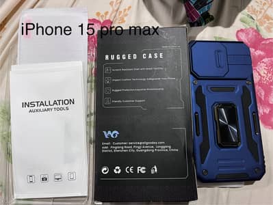 iphone 15 pro max armored case with kickstand.